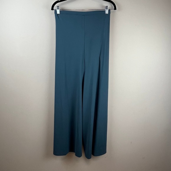 NWT Halara Teal Blue High Waisted Wide Leg Wrap Tie Palazzo Lounge Pants Size M - Picture 4 of 13